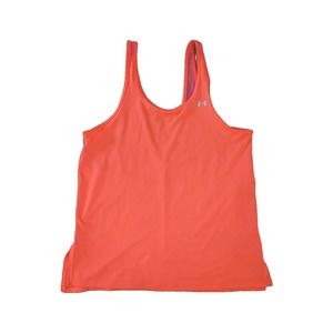EUC Under Armour Women's Orange/Pink Running Athletic Tank Top Large